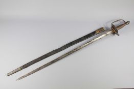 A British Army 1796 Pattern Infantry Officers Straight Single Edge Sword
