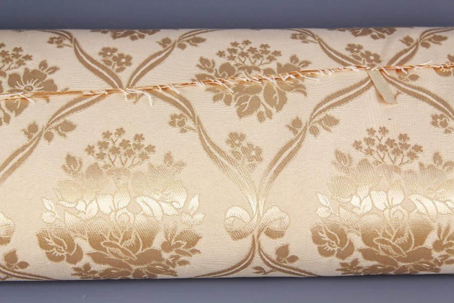 A Bolt of Gold Damask Fabric - Image 2 of 2