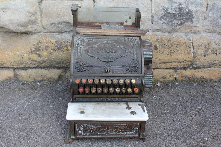 A Late Victorian Brass 'National' Cash Register