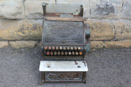 A Late Victorian Brass 'National' Cash Register