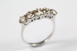 An 18ct White Gold Five Stone Diamond Ring