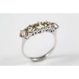 An 18ct White Gold Five Stone Diamond Ring