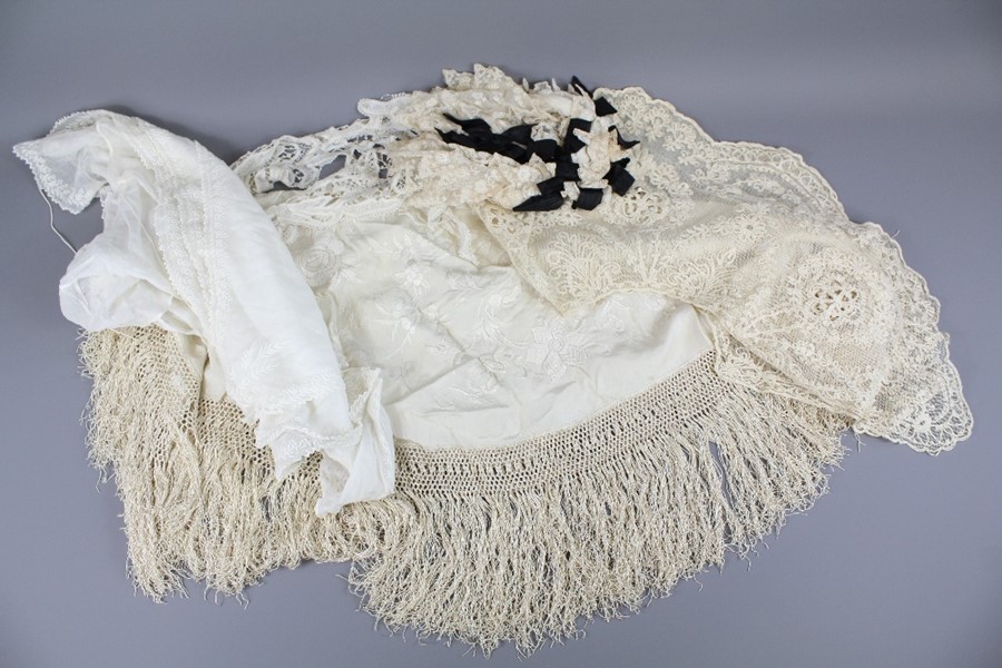 A Cream Silk Shawl