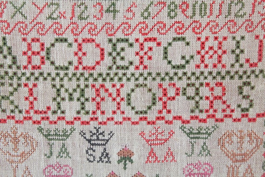 A Victorian Needlework Sampler - Image 3 of 3