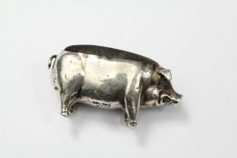 A Silver Piglet Pin Cushion