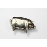 A Silver Piglet Pin Cushion