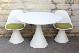 A 1970's Retro Cream "Arkana Bath GB" Round Table