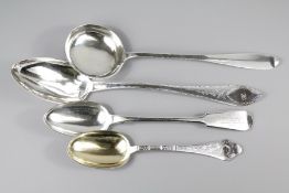Four Silver Basting Spoons