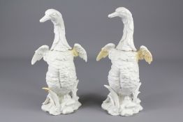 A Pair of 19th Century Porcelain Flasks