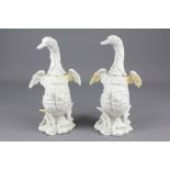 A Pair of 19th Century Porcelain Flasks