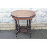 An Edwardian Hexagonal Rosewood Table