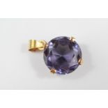 A 9ct Gold Amethyst Pendant