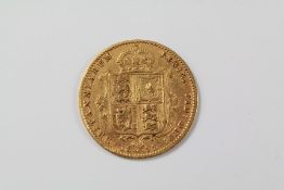A Victorian Gold Half Sovereign