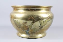 A Japanese 20th Century Meiji Period Mixed Metal Jardiniere