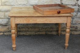 A Scrubbed Pine Kitchen Table