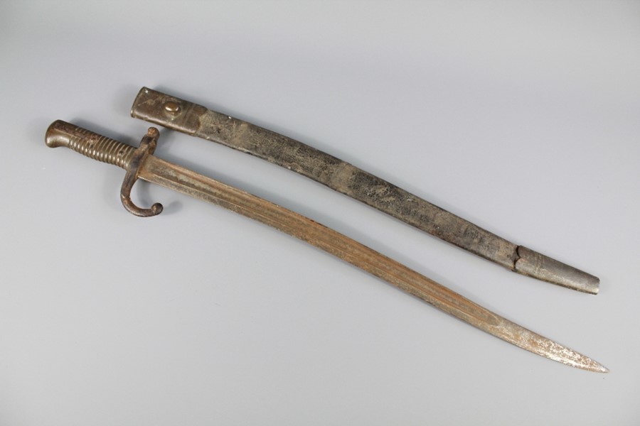 A Brass-Hilt 'Yatagan' Bayonet for the 1853 Enfield Rifle Musket