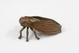 20th Century Chinese Cast Bronze Moth