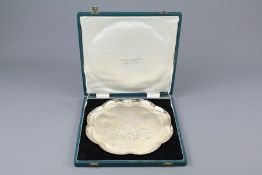 A 20th Century Commemorative Silver Tray