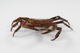 A 20th Century Chinese Cast Bronze Crab