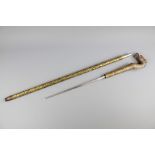 Antique Chinese Brass Sword Stick