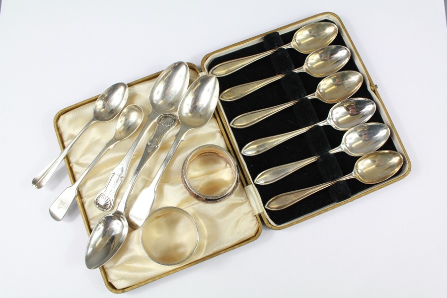 A Set of Silver Teaspoons