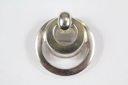 A Circa 1970's Silver Grosse Modernist Disc Brooch