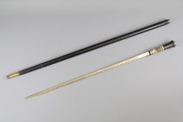 An Ebonised Horn Handled Sword Stick