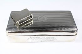 A Silver Double Cigarette Box