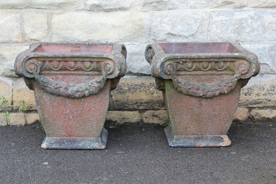 A Pair of Early 20th Century Liberty & Co Terracotta Garden Planters
