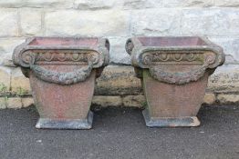 A Pair of Early 20th Century Liberty & Co Terracotta Garden Planters