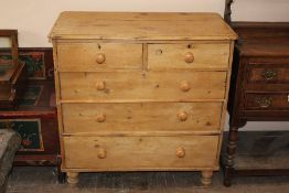 An Antique Stripped Pine Chest of Drawers