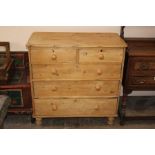 An Antique Stripped Pine Chest of Drawers