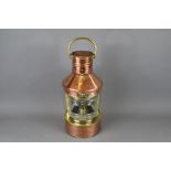 Antique Copper and Brass Ship's Lantern