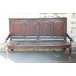 An Antique Oak Settle