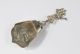 A Dutch 930 Silver Caddy Spoon