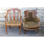 Two Edwardian Inlaid Chairs