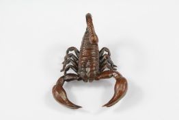 A 20th Century Chinese Cast Bronze Figure of Scorpion