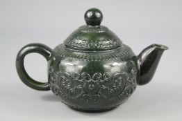 Antique Chinese/Indian Spinach Jade Teapot