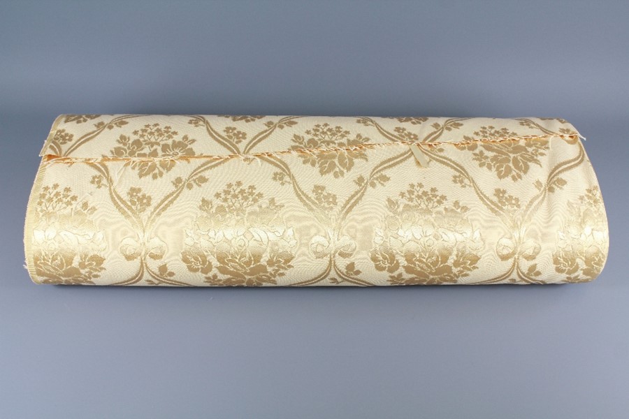A Bolt of Gold Damask Fabric
