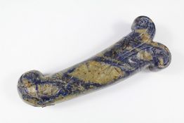 An Antique Indian Carved Lapis Dagger Handle