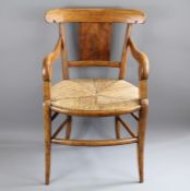 A Set of Eight Walnut and Mahogany Chairs