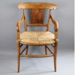 A Set of Eight Walnut and Mahogany Chairs