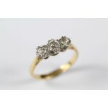 An 18ct Gold and Platinum Diamond Ring