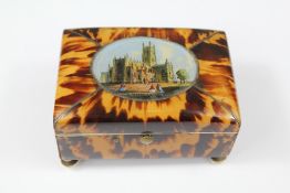 A Victorian Tortoiseshell Rectangular Trinket Box