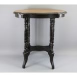 An Edwardian Rosewood and Ebony Occasional Table