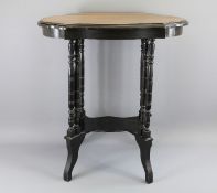 An Edwardian Rosewood and Ebony Occasional Table