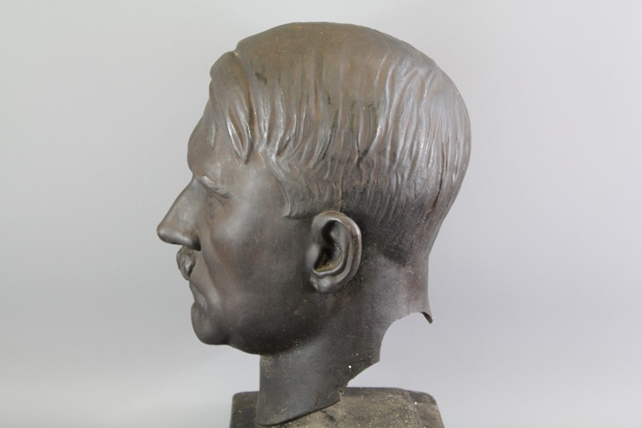 Ernst Seger (1868-1939) Monumental Cast Iron Bust of Adolph Hitler - Image 4 of 9