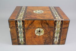 A Walnut and Mother-of-Pearl Box