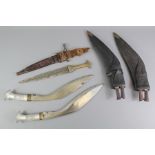 Two Kukri and an Antique North African Dagger