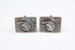 A Pair of Gentleman's Silver Cuff-links